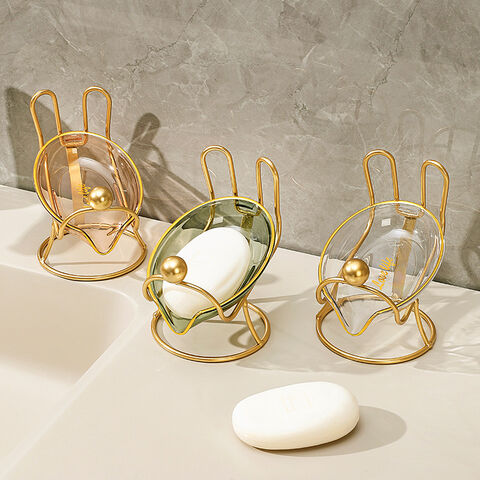 Boîte à savon créative de style luxe léger en gros avec support pour la maison