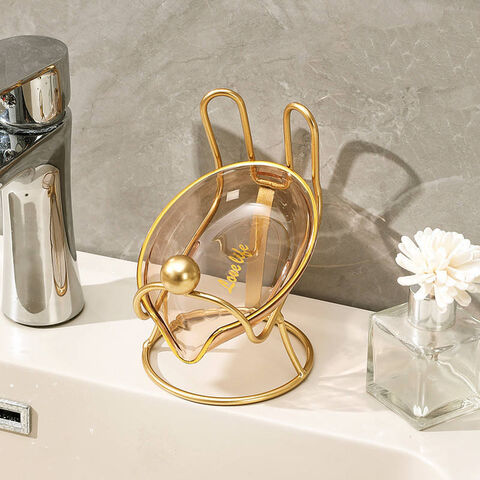Boîte à savon créative de style luxe léger en gros avec support pour la maison