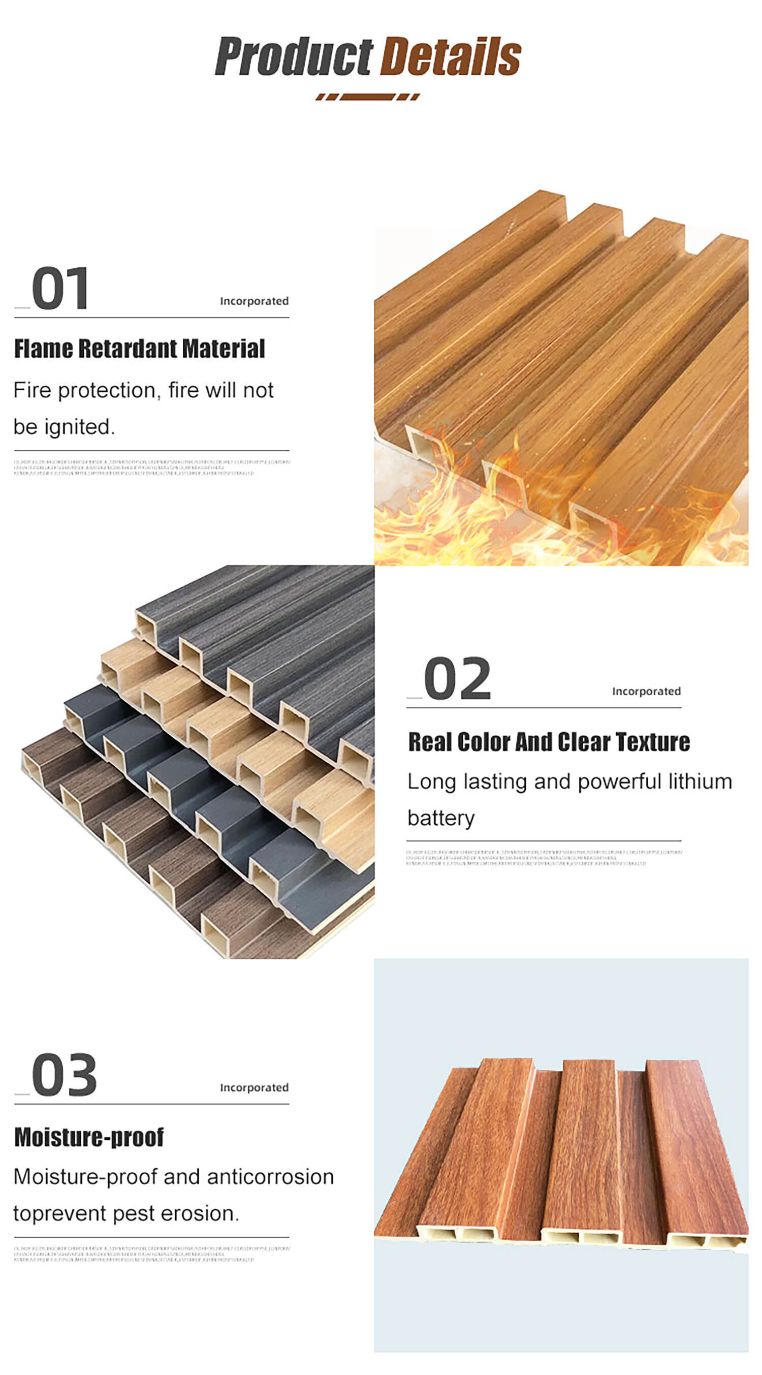 Buy Wholesale China Wooden Grain Pvc Wpc Interior Fluted Wall Panels ...