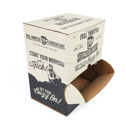 Cajas de carton microcorrugado navideñas “negra” con manija x unidad -  Packing Envases
