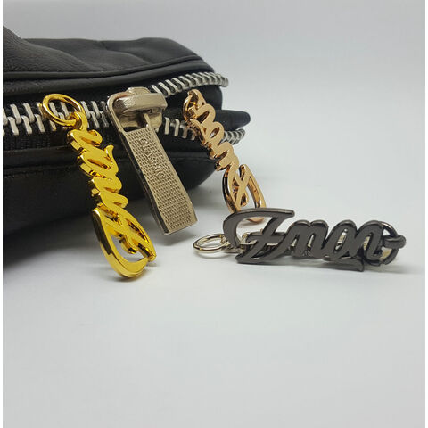 Bag Designer Metal Zipper Pull Tab Head Gunmetal Custom Logo - China Bag  Accessories and Zipper price