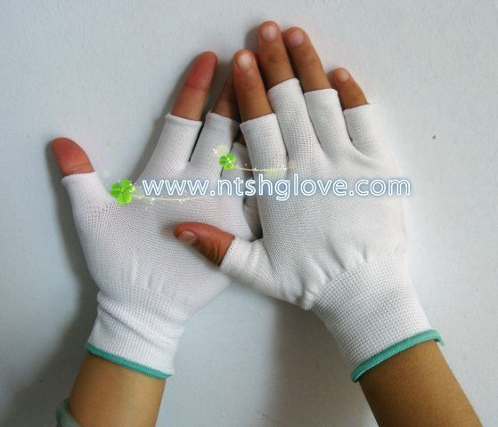 Fingerless Cleanroom Half Liner Glove, 100% nylon