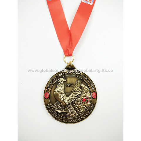 3D Metal Maratón de plata Premios trofeos medallas deportivas