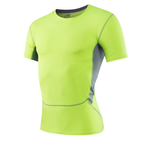 Camiseta ajustada de manga corta para hombre, Top Extra grande para  gimnasio, ropa deportiva para correr