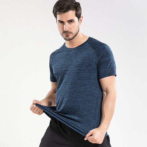 T-shirt manches courtes à séchage rapide pour homme tissu de soie