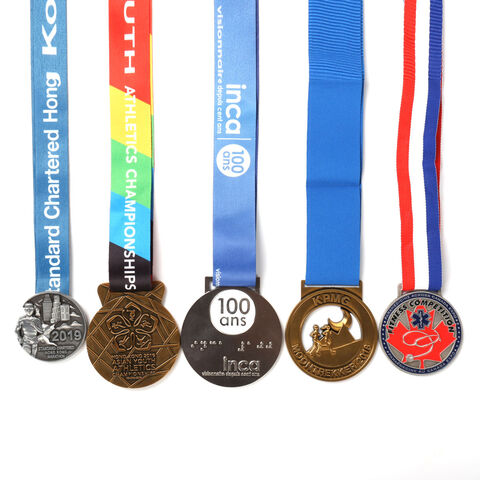 Premios de medallas personalizadas, medallhas de oro, plata y bronce