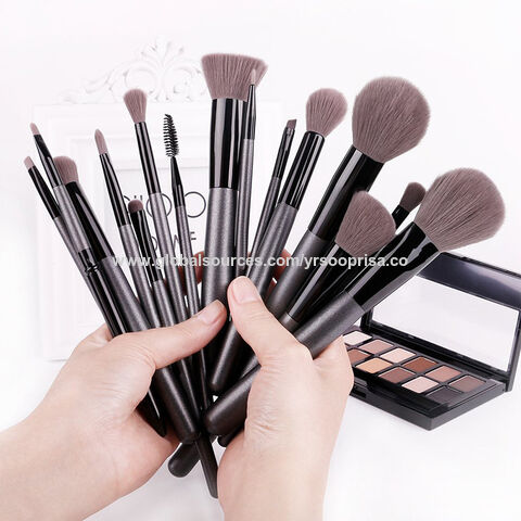 Set de pinceaux de maquillage avec étui de rangement - 6pcs