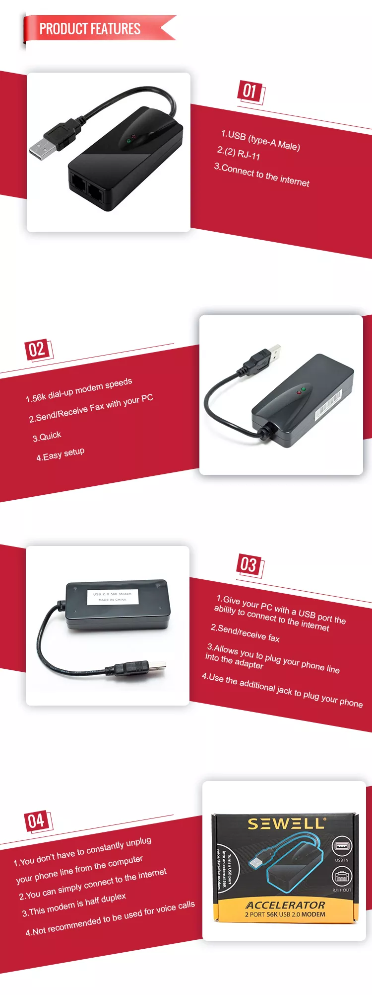 Usb Modem Rj11 Buy Standard Quality China Wholesale Direct Internet/fax 56k Usb Modem ...