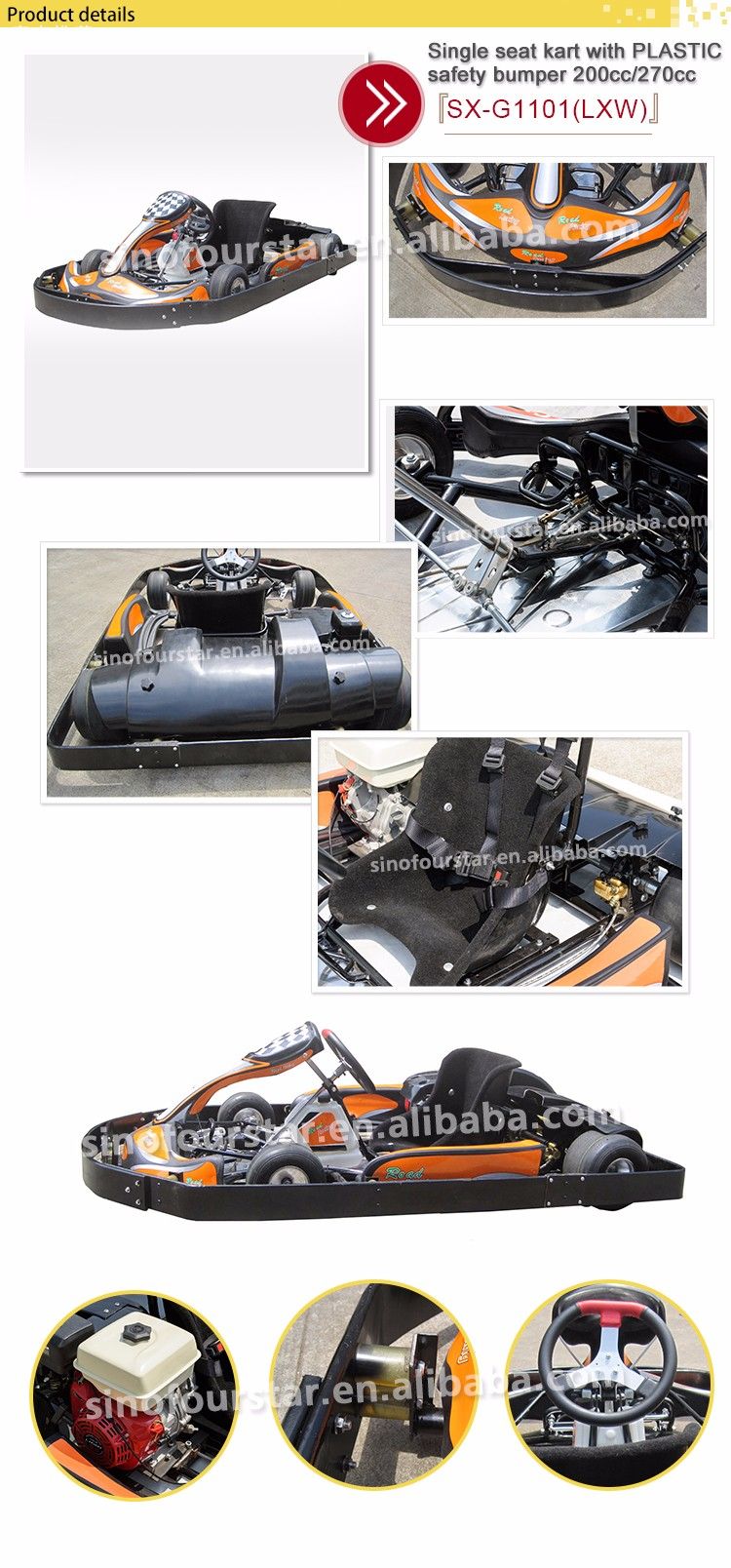Volant De Kart Cross 270mm Pour Moteur 150-300cc - Areyourshop - Neuf