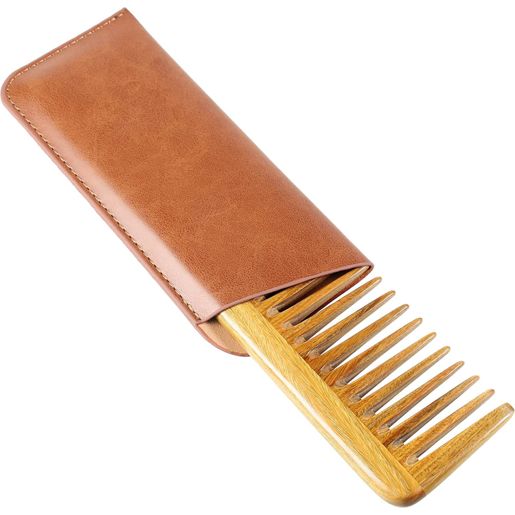 Newest 100% Natural Green Sandal Wood Hair & Beard Comb Anti Static ...