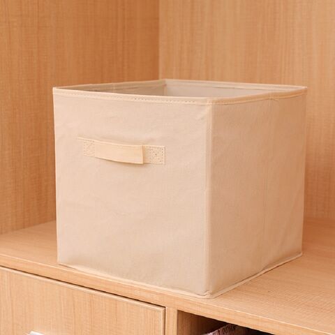 Drawer Toys Storage Box with Handle Foldable Non-Woven Fabric Box for Home Wardrobe Closet, Size: 27