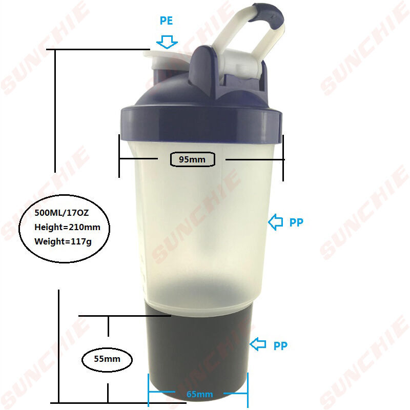 25oz Shaker Bottle with Mixer Flip Lid