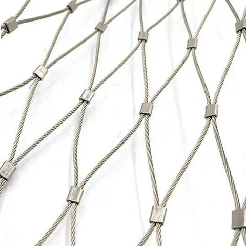 Corde de fils en acier inoxydable Ferruled mailles/Protection Wire Rope  Mesh - Chine Maillage de corde en acier inoxydable, X-tendance maille