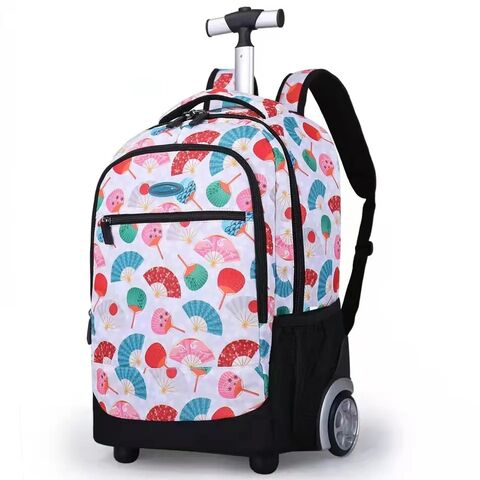 Mochila con ruedas con ruedas, mochila con ruedas para niño y niña, mochila  con ruedas para escuela, viajes, Varios colores, Geometría azul