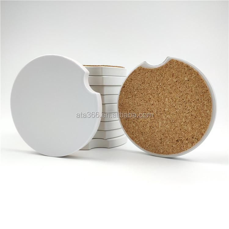 Buy Wholesale China 2 New Custom Sublimation Ceramic Car Cup Coaster