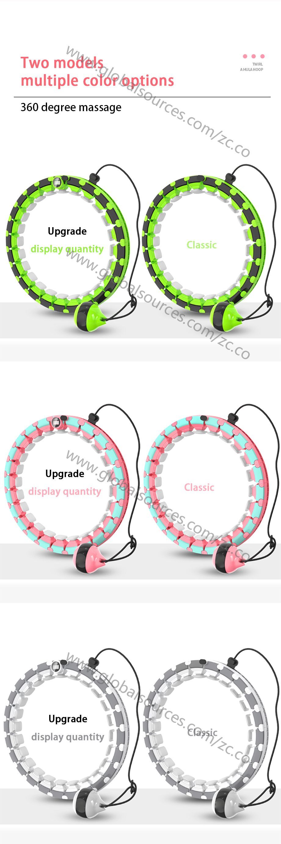 Achetez en gros Hula Hoop Vert, Cerceau De Hula Rotation Minceur Perte De Poids  Hula Hoop 24 Sections Réglable Fitness Hula Hoop Chine et Hula Hoop à 11.9  USD