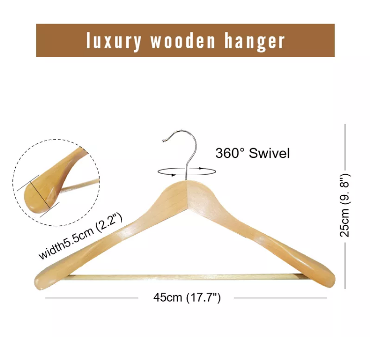 Buy Wholesale China Highgrade Wide Shoulder Wooden Suits Hanger
