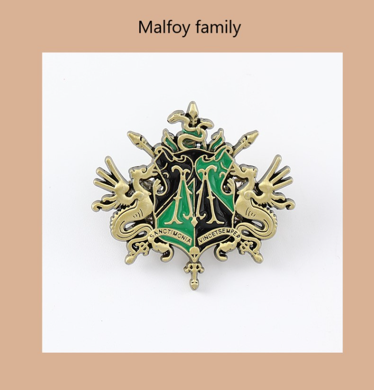 Emblem Necklace Malfoy House Crest Necklace Malfoy Crest