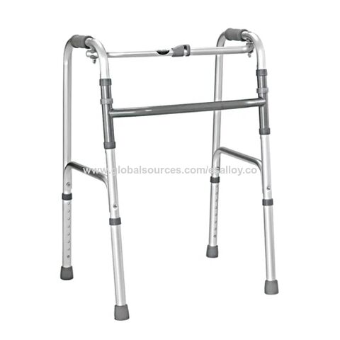 Adjustable Foldable Movable Iron Pipe Walker for Disabled and The