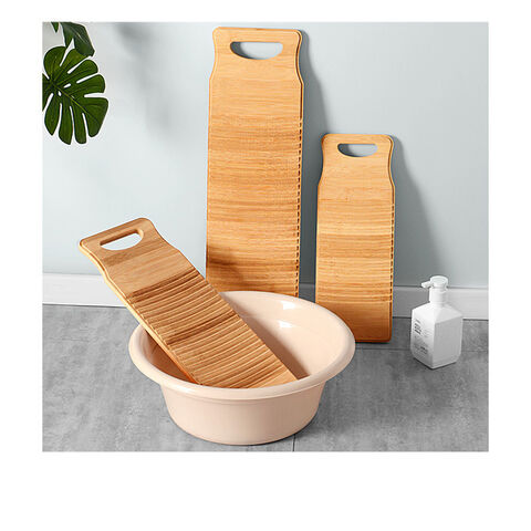 Hand Washing Clothes Natural Home Bathroom Clothes Scrubbing Board Bamboo Wash  Board