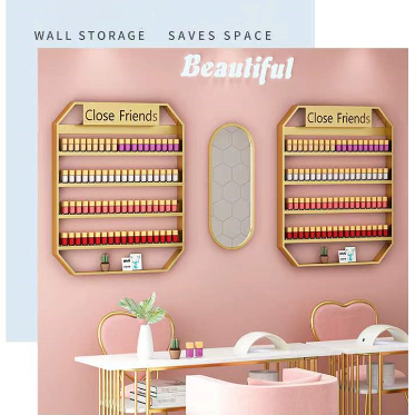 Buy Wholesale China Nail Salon Shelf Wall Hanging Mental Storage Shelf ...