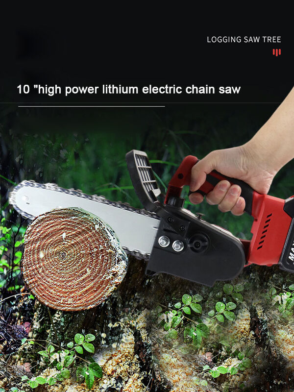 Mini Chainsaw Cordless Small Wood Chainsaw Pruning Chainsaw 500w  Rechargeable Portable Electric Saw For Tree Branch Wood Cutting Black