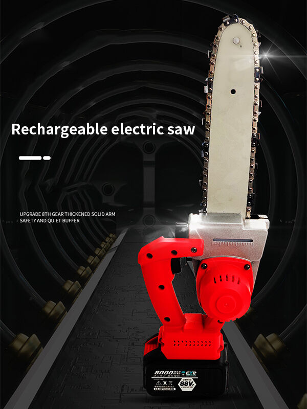 2023 Mini tronçonneuse électrique sans fil de 6 pouces avec 2 coupe-bois  alimenté par batterie rechargeable, nouveau
