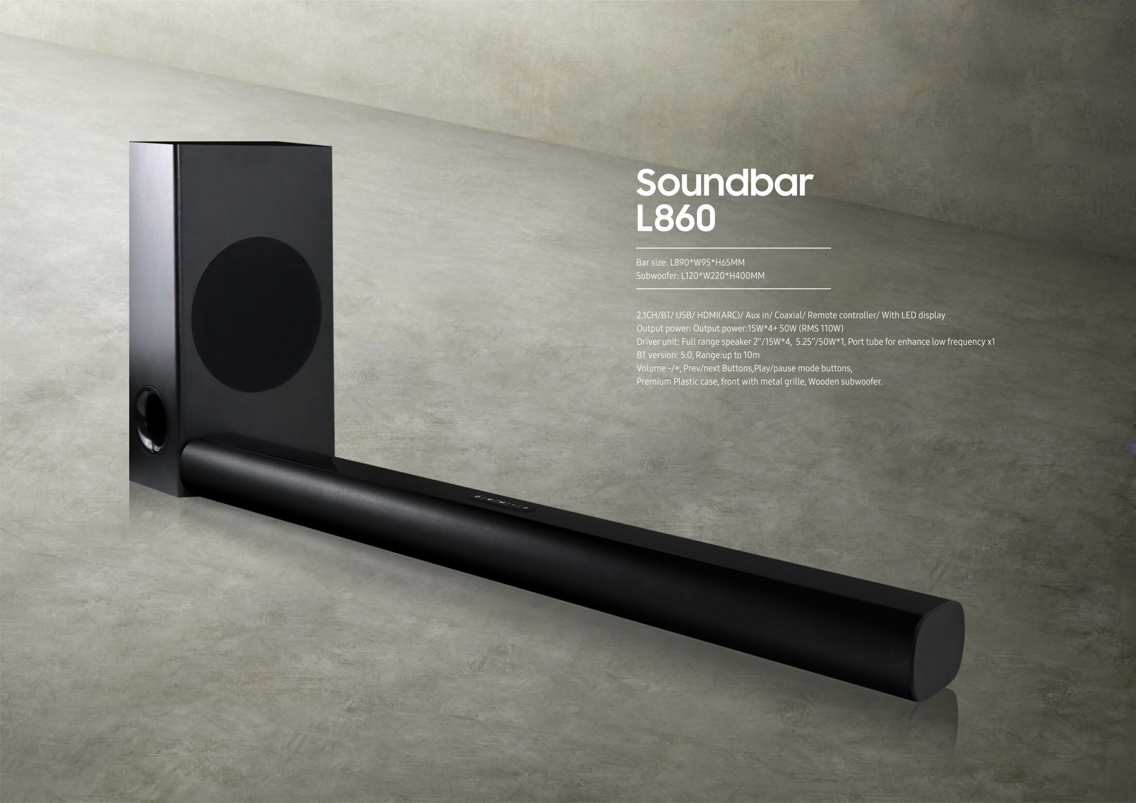 Buy Wholesale China Oem Factory 7.1ch Sound Bar With Bt 5.3/ Usb/ Hdmi/arc, With Dolby Atmos