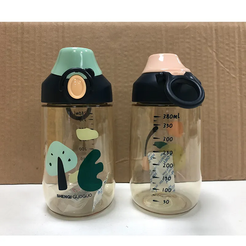 Botella de agua de plástico para niños con pajita Fabricantes Proveedores  en China