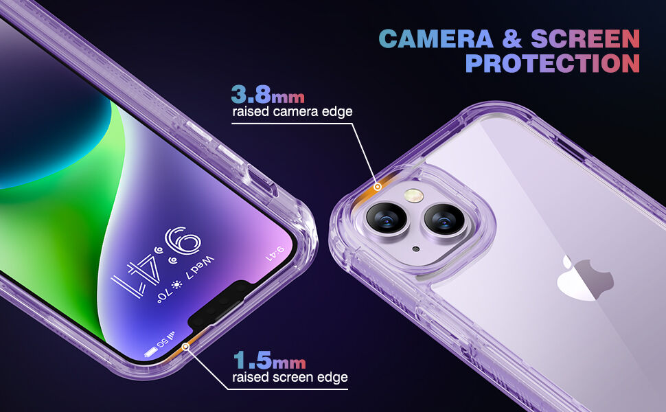 Achetez en gros Coque De Protection Intégrale Pour Téléphone Portable,  Violet Transparent à 360 ° Avec Protecteur D'écran Anti-rayures Intégré  Sensible Au Toucher Pour Iphone 14 Chine et étui De Téléphone Portable