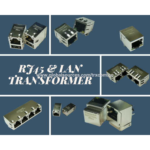 Wholesale Multi port rj45 female connector 1X1 ethernet rj-45 connector rj45  modular jack cat6 pcb Jack From m.