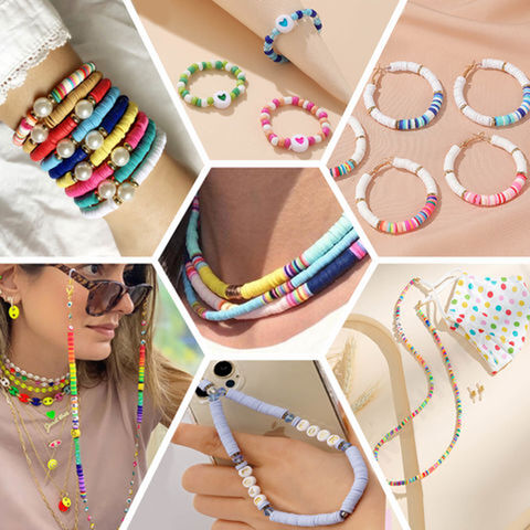 Kits de Bijoux Bricolage Perles pour Enfants,24 Types DIY Perles