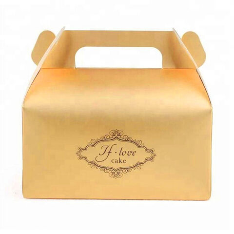 4x4x2 Personalized Mini Cake Wedding Favor Gift Boxes with Large Emblem -  eFavormart.com