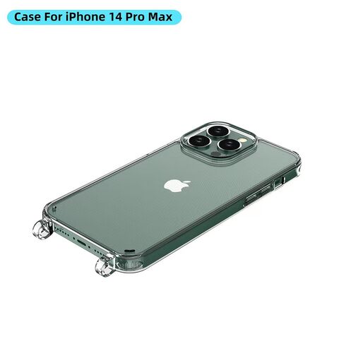 Funda con cuerda gel TPU silicona anti golpe Apple iPhone 15 Pro Max +  Protector
