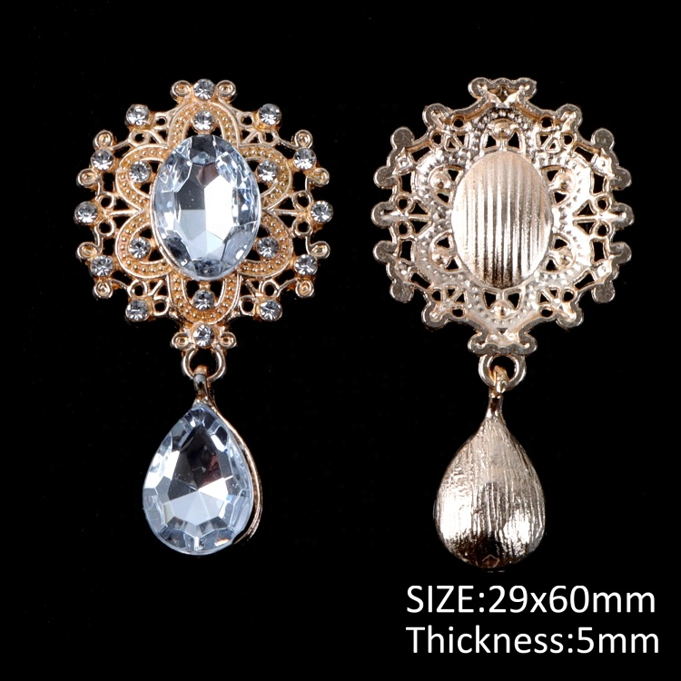 Teardrop Flat Back Rhinestone Buttons Crystal Glass Buttons For Diy ...