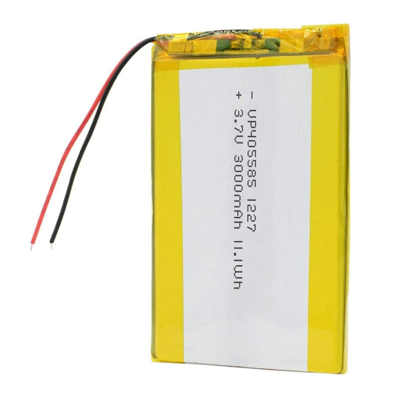 Buy Wholesale China Flat 3.7v 3000mah Lipo Battery Rechargeable 405585 Li-polymer  Battery With Pcm And Wires & Lithium Polymer Battery at USD 1.32