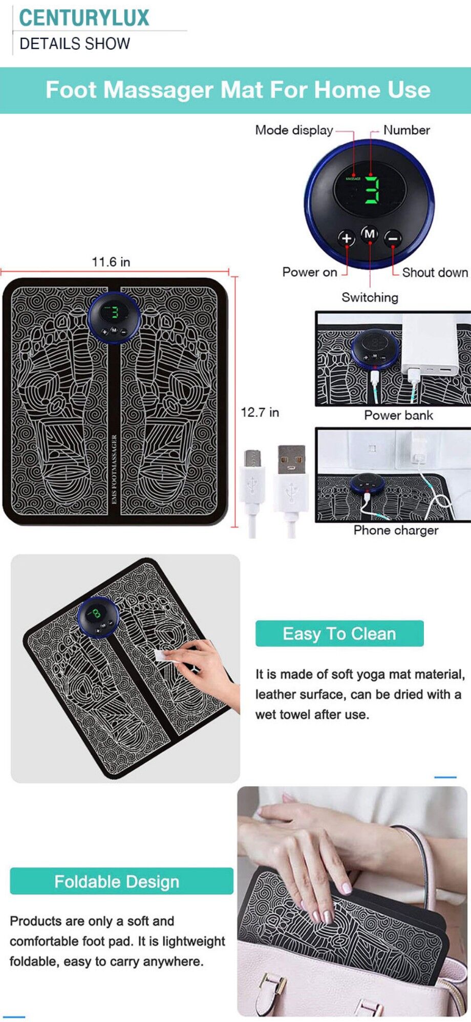 Buy Wholesale China 2023 Hot Products Wireless Massage Pad Feet Muscle Stimulator Massage Mat