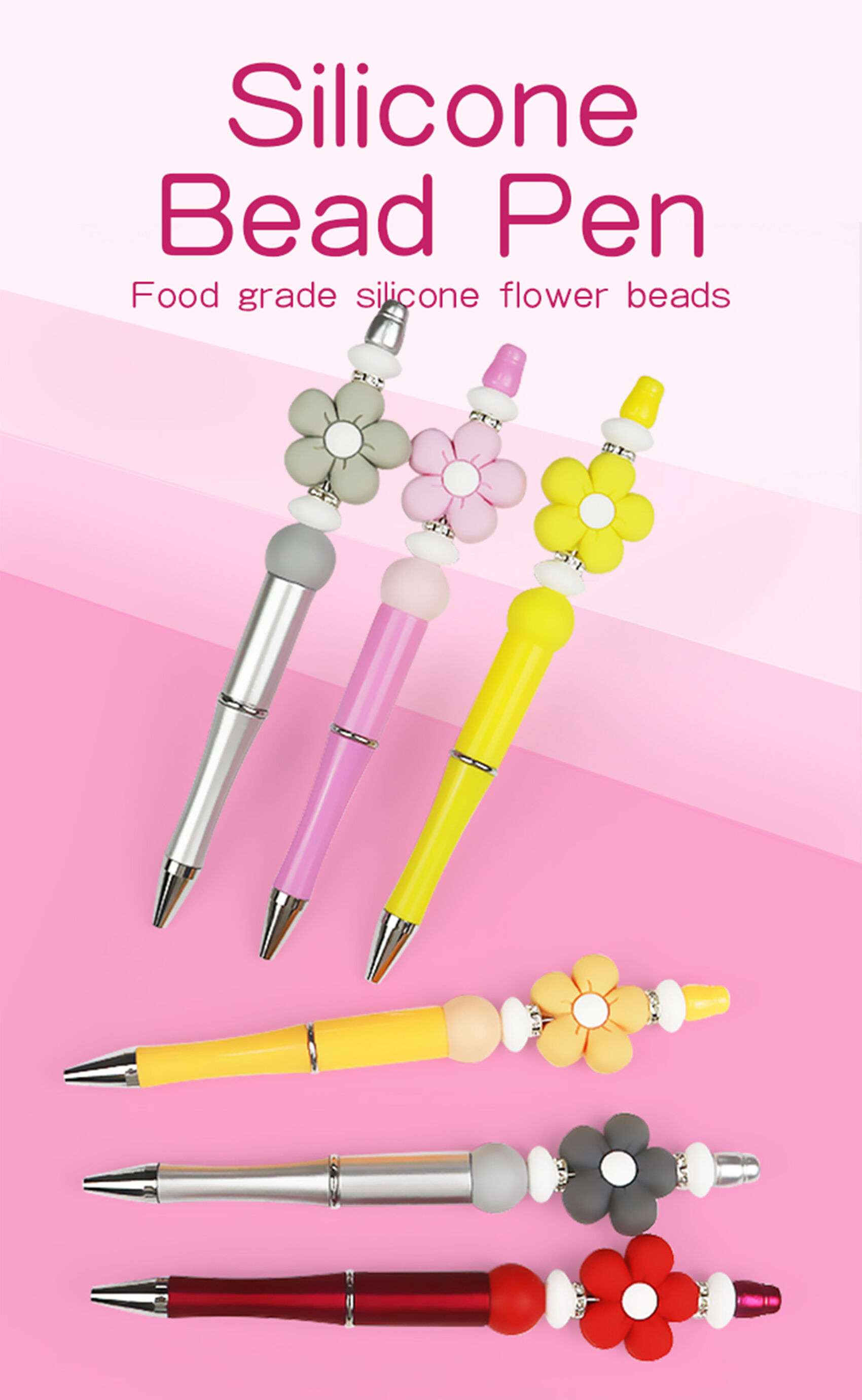 Buy Wholesale China 2023 New Making Bead Pen Kids Stationery Gift Beadable  Ballpoint Pen Custom Dog Teether Beads Diy Silicone Focal Beads For Pen &  Silicone Focal Beads Ballpoint Pen at USD