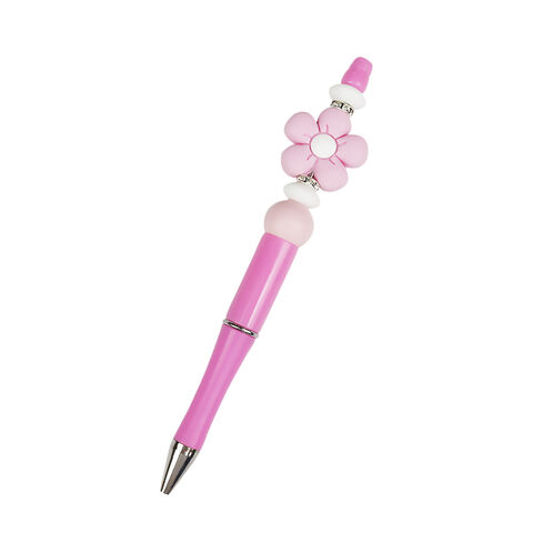 F BOMB - Beaded Pen, Silicone Bead Pen, minimalist, pink, leopard, hot  pink, vulgar, metallic, silver, pen