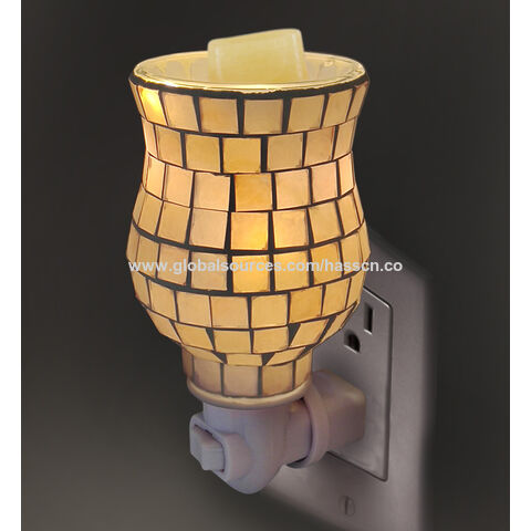 Buy Wholesale China Mosaic Glass Plug-in Fragrance Wax Melt Warmers Lamp  Usplug Creative Decor Mosaic Night Light & Wax Warmer at USD 6.05