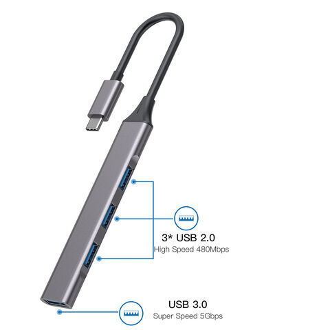 UGREEN 3 Ports USB 2.0/3.0 Hub Ethernet Adapter For  Fire