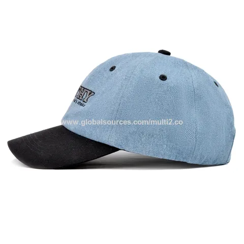 Vintage Korean Denim Baseball Cap For Kids Adjustable Short Brim