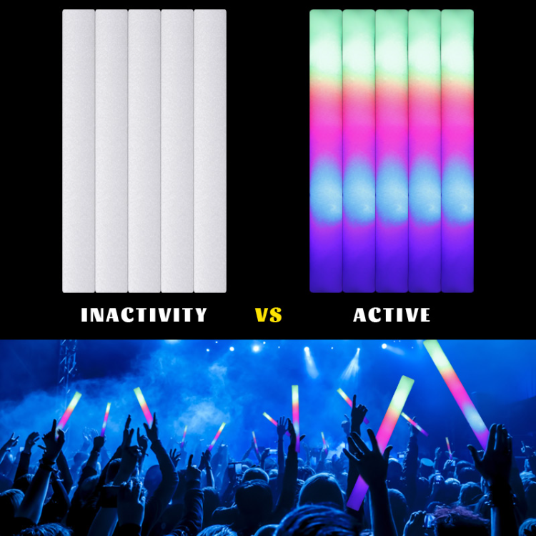 12 15 30 60pcs Led Glow Sticks Bulk Colorful Rgb Glow Foam Stick Cheer