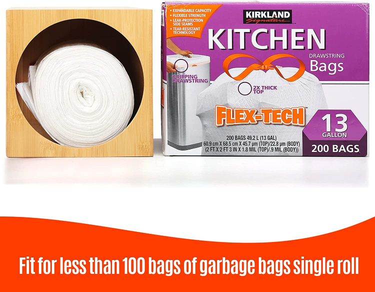 Kirkland Signature Drawstring Kitchen Trash Bags 13 Gallon 200 Count
