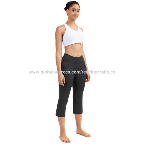 Bootcut Yoga Pants for Women, High Waist Workout Bootleg with Pockets 
