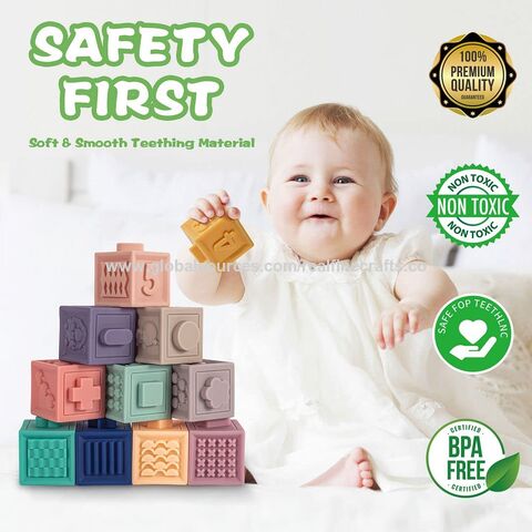 Juguetes para bebés de 0 a 6 meses, juguetes Montessori 5 en 1 para  bebés de 6 a 12 meses, juguetes de dentición para bebés, anillos apilables,  forma de color sensorial