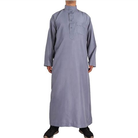 Men Daffah Dishdasha Saudi Thobe Thoub Abaya Galabeya Muslim Dress Arabic  Robe | eBay