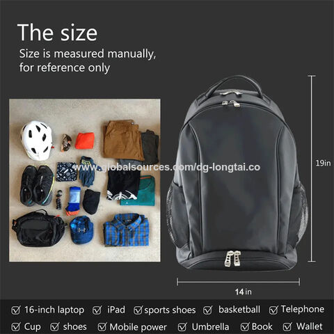 Mochila de viaje de ocio con compartimento para zapatos y bolsa de equipaje  para estudiantes con bolsillo húmedo