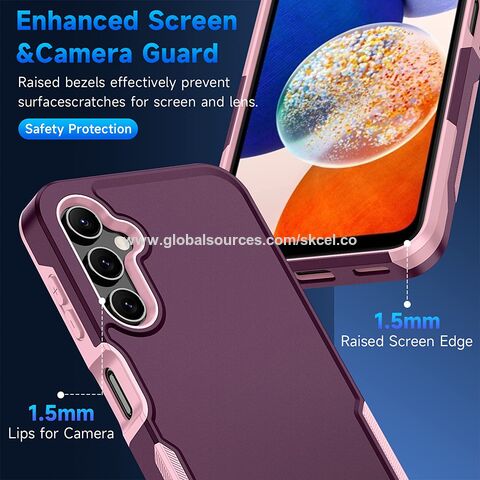 Funda para Samsung Galaxy A14 5G con protector de pantalla + protector de  lente de cámara, resistente a prueba de golpes, funda protectora de cuerpo