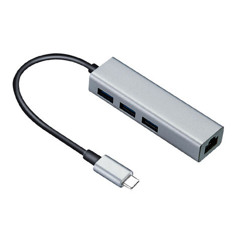Adaptateur USB-C Vers Ethernet, En Aluminium, Gigabit, Pour Ordinateur  Portable MacBook Pro, 1000/100Mbps, USB Lan, Carte Réseau RJ45 - Baseus